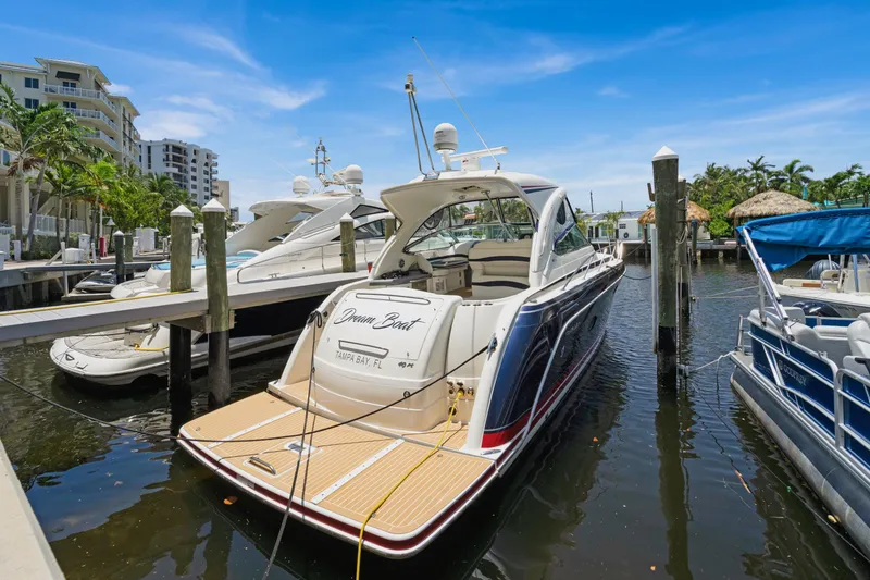 Slide: The Image of 2016 Formula 40 PC yacht docked at marina on a sunny day. - 1