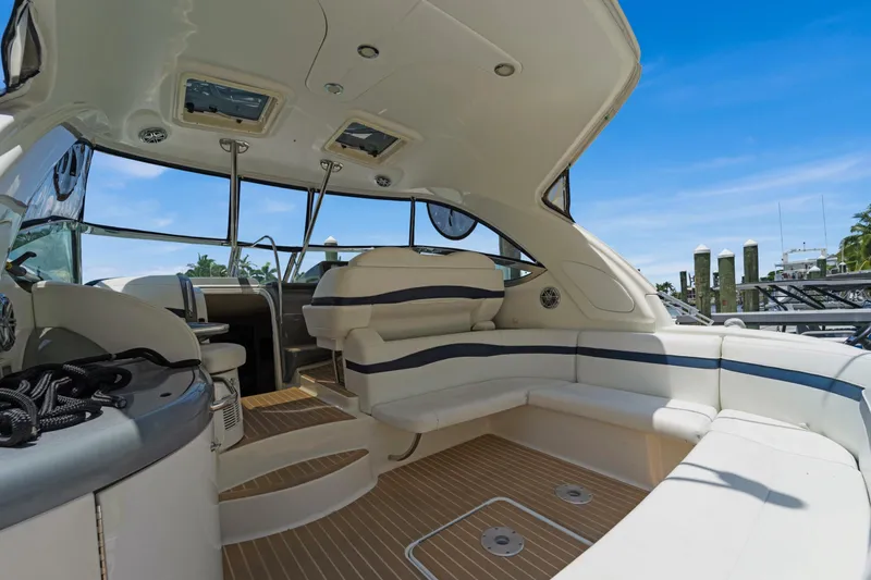 Slide: The Image of 2016 Formula 40 PC yacht interior with spacious seating and modern design. - 6