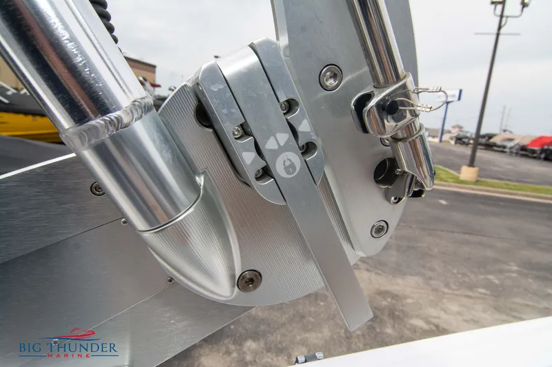 Slide: The Image of Close-up of 2021 MasterCraft XStar boat hardware at Big Thunder Marine. - 44
