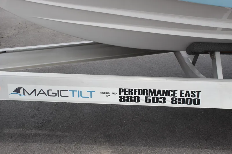 Slide: The Image of Magic Tilt boat trailer for 2023 Scarab 255 Open ID, Performance East contact info. - 18