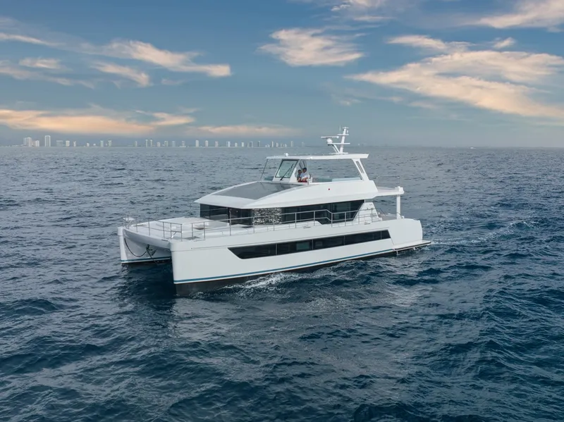Slide: The Image of Two Oceans 555 yacht cruising on open sea, 2025 model. - 3
