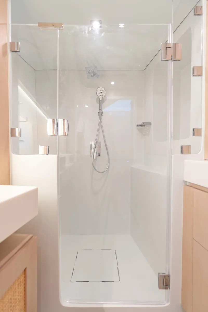 Slide: The Image of Modern shower cabin in Two Oceans 555 yacht, 2025 model. - 35