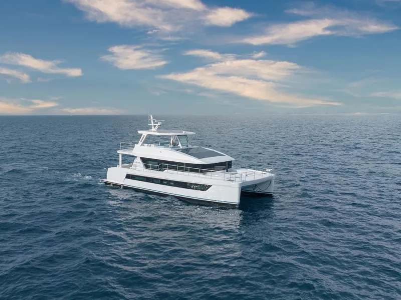 Slide: The Image of Modern Two Oceans 555 yacht cruising on open sea, 2025 model. - 6