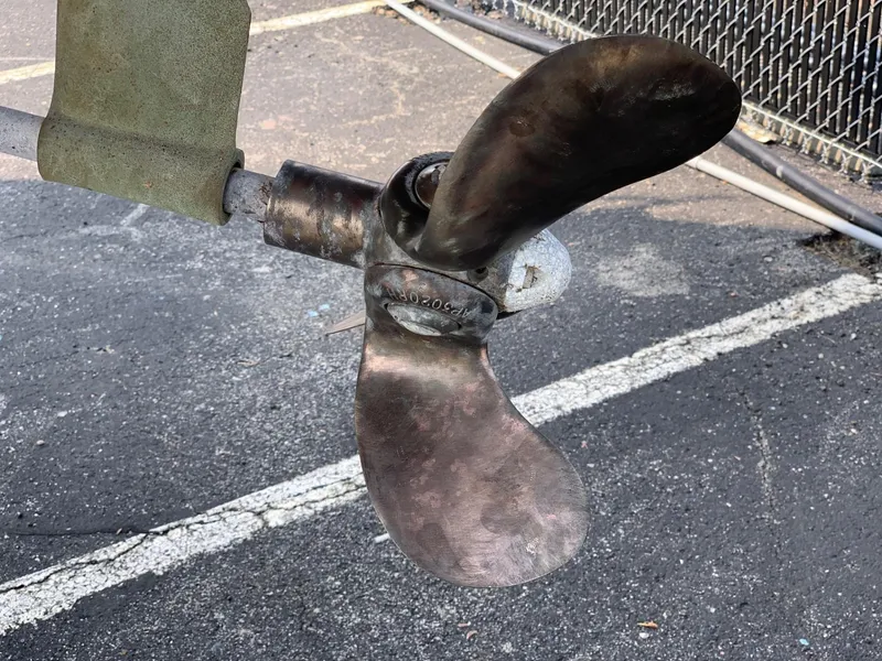 Slide: The Image of Close-up of a 1999 Catalina 36 Mark II boat propeller. - 8