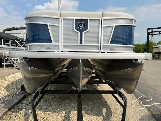 Slide: The Image of 2023 Godfrey Monaco 235C Back Porch pontoon boat on trailer. - 10