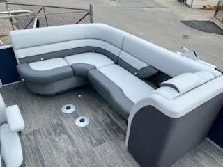 Slide: The Image of 2023 Godfrey Monaco 235C Back Porch boat with spacious seating area. - 9