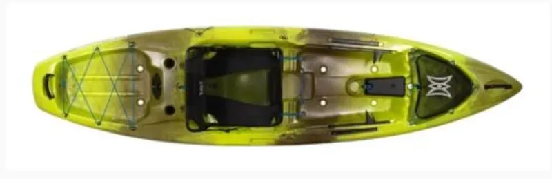 Slide: The Image of Top view of a 2023 Perception Kayaks Pro 10 in green and brown. - 7