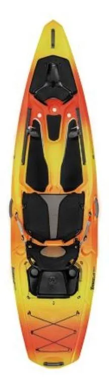 Slide: The Image of 2023 Wilderness Systems Targa 100 kayak, vibrant yellow and orange design. - 4