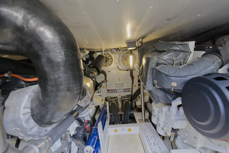 Slide: The Image of Engine room of a 2015 Azimut 64 Flybridge yacht. - 41