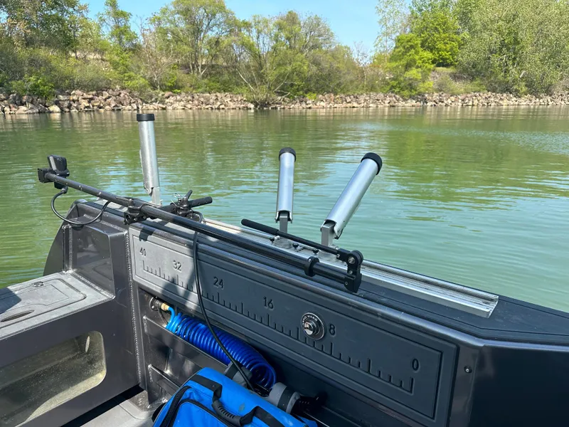 Slide: The Image of 2022 Extreme Boats 795 Walk Around on a serene lake. - 19