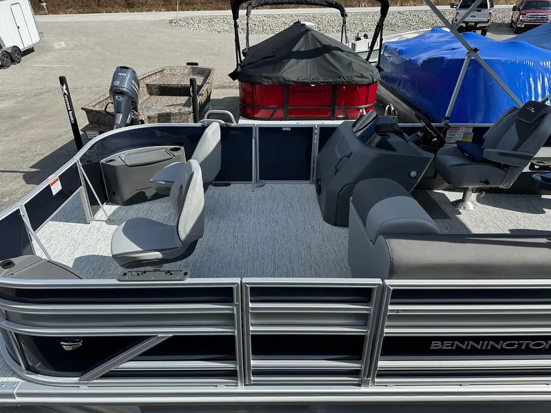 Slide: The Image of 2025 Bennington 22 SF Family Pontoon with four fishing seats, in stock. - 12