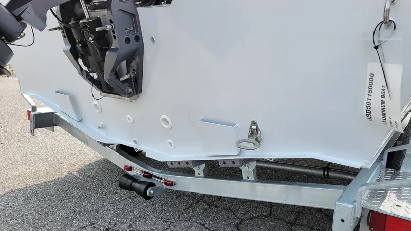 Slide: The Image of 2026 Smoker Craft Phantom 18 X2 boat with Yamaha 150 hp engine on trailer. - 19