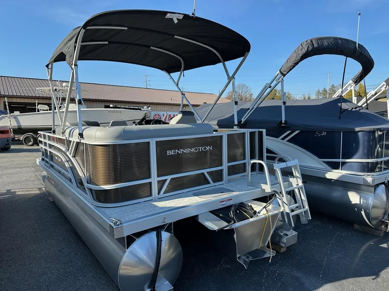 Slide: The Image of 2025 Bennington 188 SS Family Fish Pontoon, in stock, with canopy and ladder. - 13