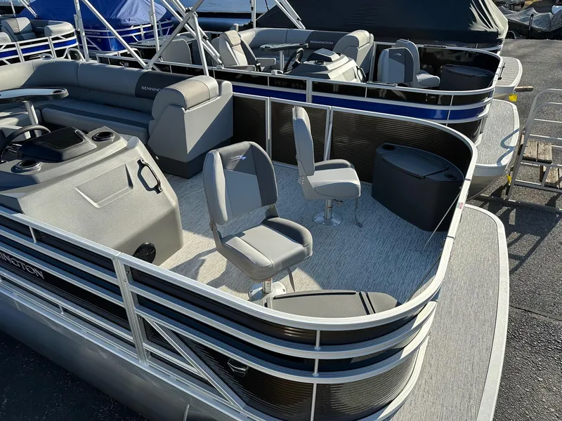 Slide: The Image of 2025 Bennington 188 SS Family Fish Pontoon with seating and helm, in stock. - 15