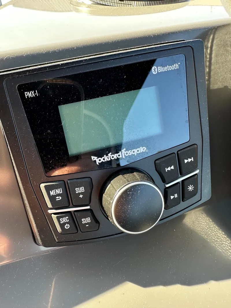 Slide: The Image of Rockford Fosgate PMX-1 Bluetooth stereo on 2025 Bennington 188 SS Family Fish Pontoon. - 22