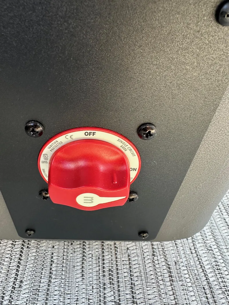 Slide: The Image of Red power switch on 2025 Bennington 188 SS Family Fish Pontoon. - 24