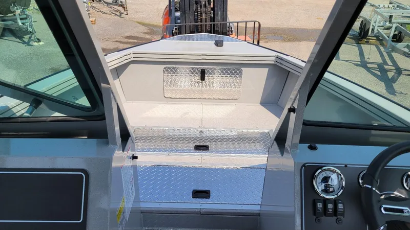 Slide: The Image of 2026 Smoker Craft Pro Sportsman 2072 dual console interior with Yamaha 150, in stock. - 19