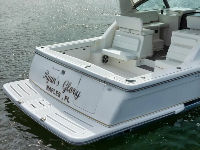 Slide: The Image of 2004 Tiara Yachts 38 Open, named "Ryan's Glory," docked in Naples, FL. - 34