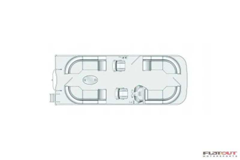 Slide: The Image of Top view layout of 2023 South Bay 224RSLE275 pontoon boat. - 29
