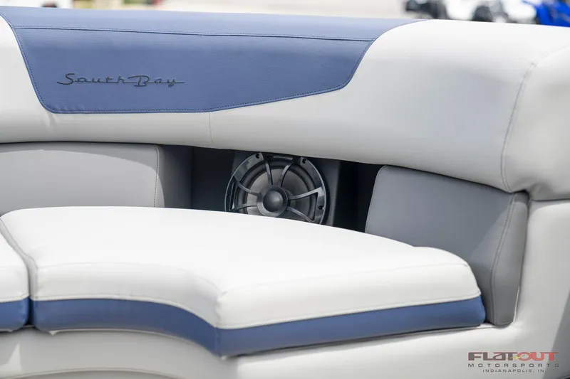 Slide: The Image of 2023 South Bay 525 3.0 Entertain 200HP boat seating with built-in speaker. - 9
