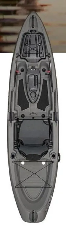 Slide: The Image of 2023 Native Watercraft Falcon 11 kayak, top view, grey color. - 4