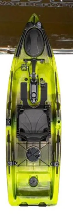 Slide: The Image of 2023 Native Watercraft Titan Propel 10.5 kayak, top view, lime green and black. - 1