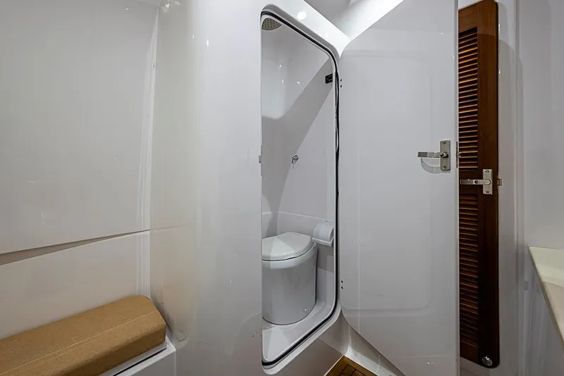 Slide: The Image of Modern bathroom in the 2026 Sparks 46 model. - 40