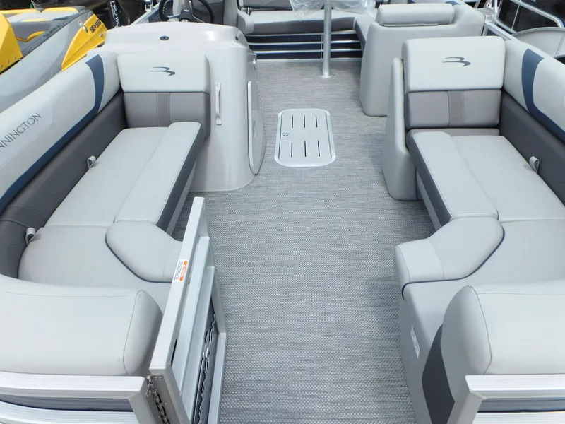 Slide: The Image of 2023 Bennington 22 SX Swingback boat interior with spacious seating. - 4