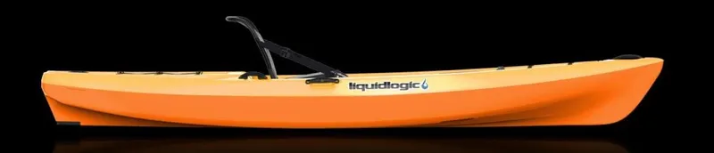 Slide: The Image of 2023 Liquidlogic Kiawah 10.5 kayak, orange, side view. - 8