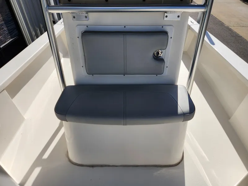 Slide: The Image of 2023 May-Craft 220 Bay boat seat and console detail. - 15