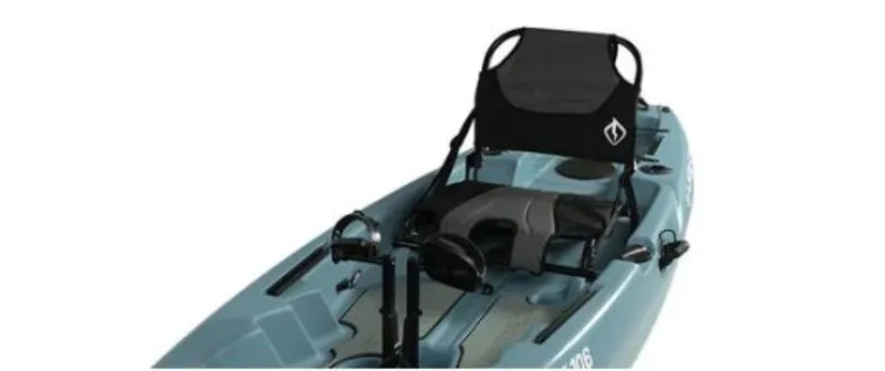 Slide: The Image of 2023 Lightning Kayaks Kick 106 model in blue with adjustable seat. - 9