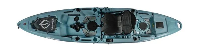 Slide: The Image of 2023 Lightning Kayaks Nomad in teal, top view. - 10