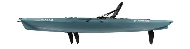 Slide: The Image of 2023 Lightning Kayaks Nomad in blue, side view. - 1