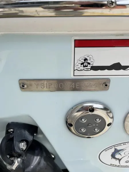 Slide: The Image of Hull identification number on a 2024 Sailfish 360 CC boat. - 52