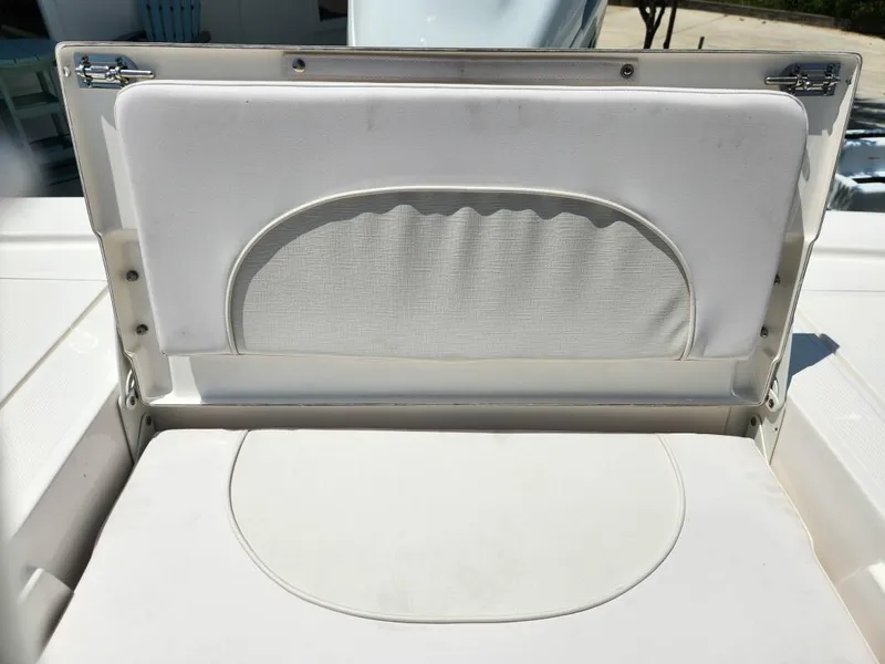 Slide: The Image of 2023 Sea Born FX22 Bay boat seat with white upholstery. - 6