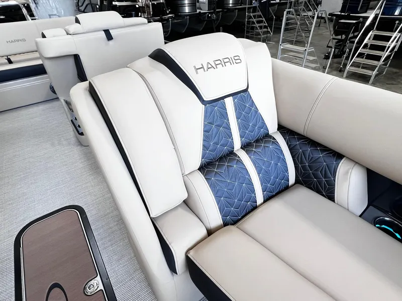 Slide: The Image of Luxurious seating on the 2024 Harris Grand Mariner 230 pontoon boat. - 25
