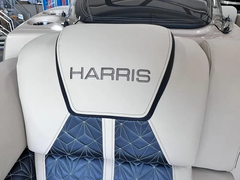 Slide: The Image of 2024 Harris Grand Mariner 230 boat seat with logo. - 27