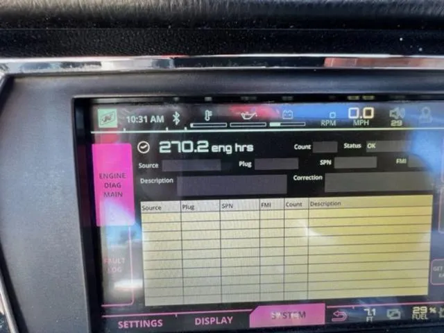 Slide: The Image of 2016 Nautique G21 engine diagnostic screen showing 270.2 engine hours. - 19