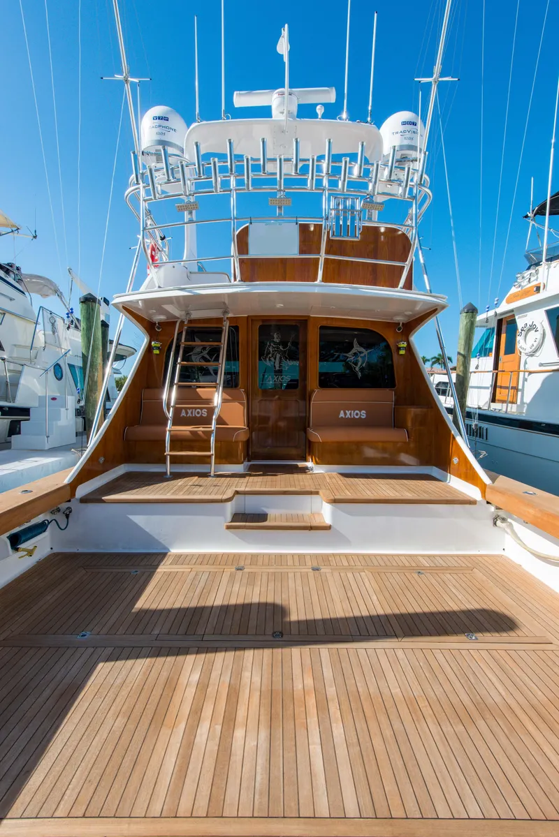 Slide: The Image of 2012 Custom Carolina Ritchie Howell 60 Sportfish yacht with teak deck. - 10