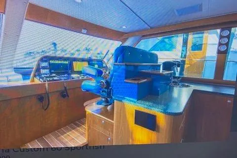 Slide: The Image of 2012 Custom Carolina Ritchie Howell 60 Sportfish helm station interior - 16