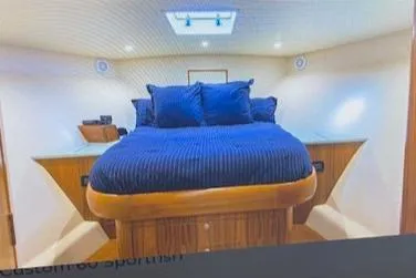 Slide: The Image of Luxurious bedroom interior of 2012 Custom Carolina Ritchie Howell 60 Sportfish yacht. - 18