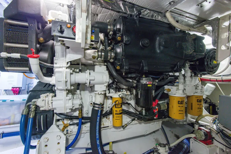 Slide: The Image of Engine room of a 2012 Custom Carolina Ritchie Howell 60 Sportfish boat. - 29