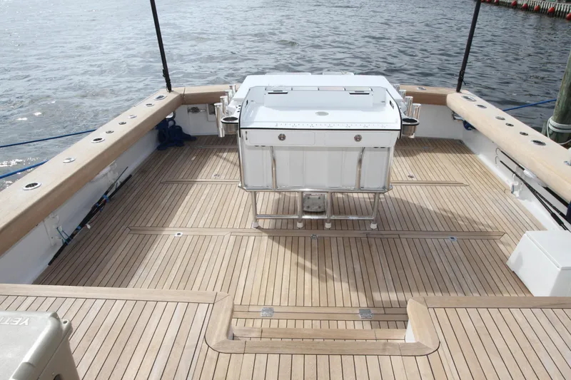 Slide: The Image of 2012 Custom Carolina Ritchie Howell 60 Sportfish deck with fishing station. - 48