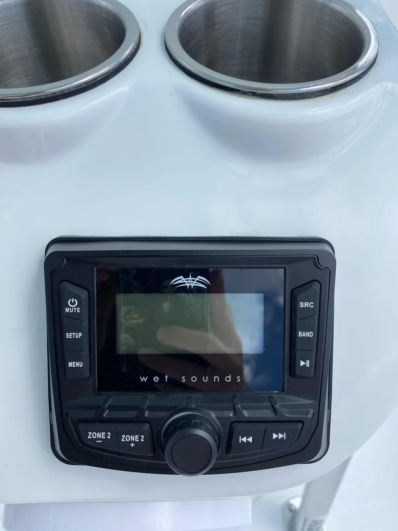 Slide: The Image of Savannah SS21 2023 boat stereo system with dual cup holders. - 12