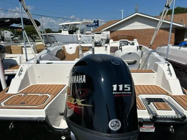 Slide: The Image of 2024 Starcraft SVX 191 boat with Yamaha 115 horsepower outboard motor. - 6