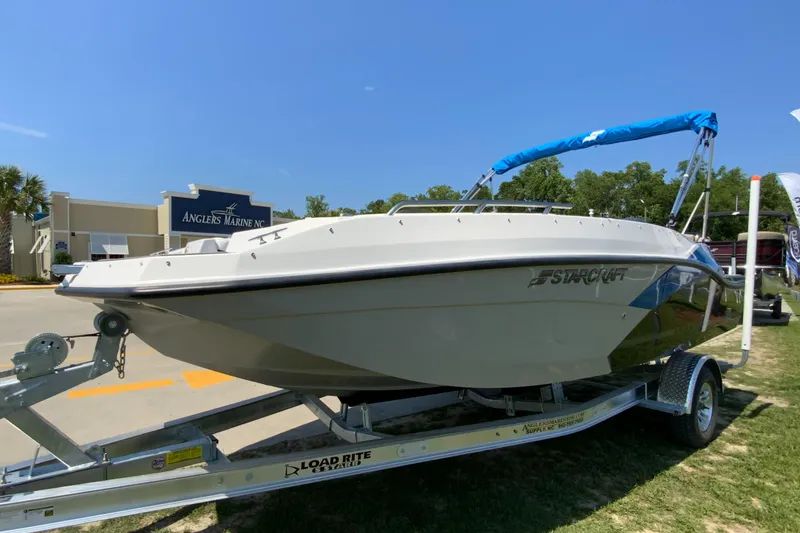 Slide: The Image of 2024 Starcraft SVX 191 boat on a Load Rite trailer at Angler's Marine. - 4