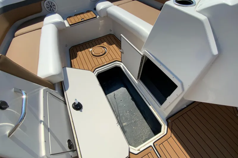Slide: The Image of 2024 Starcraft SVX 191 boat interior storage compartments. - 16