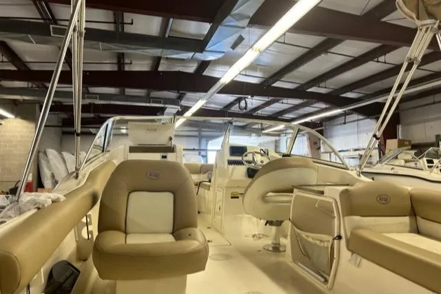 Slide: The Image of 2017 Key West 239 DFS boat interior in a warehouse. - 11