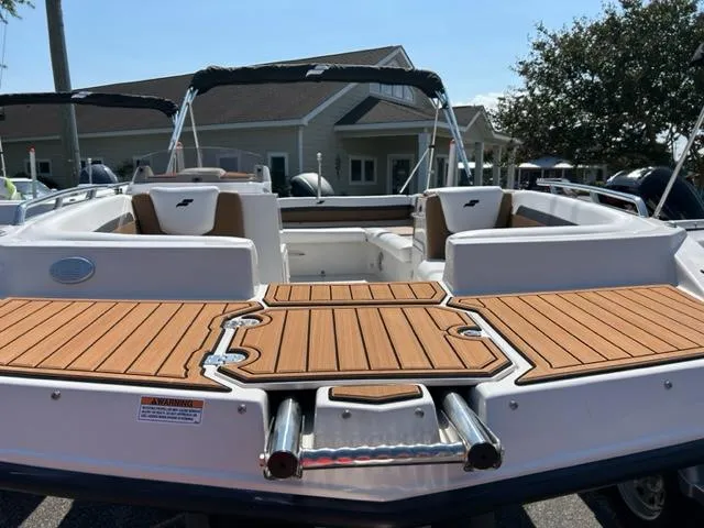 Slide: The Image of 2024 Starcraft SVX 191 boat with spacious deck and seating. - 1
