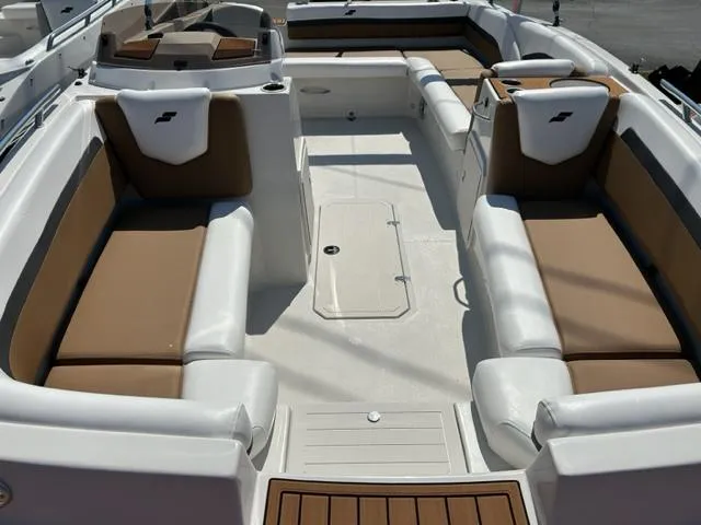 Slide: The Image of 2024 Starcraft SVX 191 boat interior with spacious seating and modern design. - 3